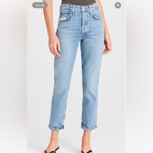 AGOLDE Riley High Waist Straight Leg Crop